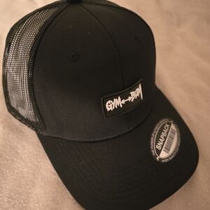 PIONEER Black Snapback Hat with White Logo